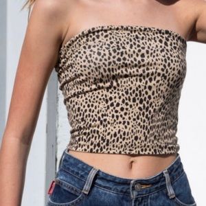 Cheetah Print Brandy Melville Jenny Tube Top